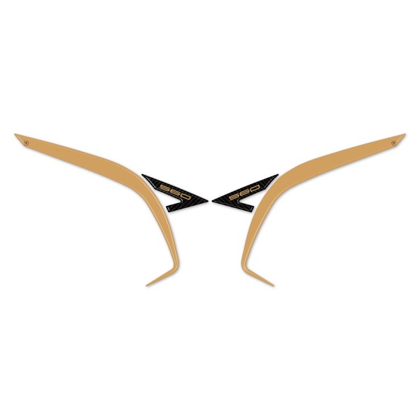 Resin 3D scooter tail corner protector stickers compatible with Yamaha Tmax 2022-2025