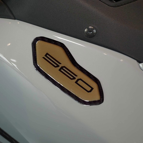 Stickers 3D resin-coated fairing mirror caps compatible with Yamaha Tmax 2025
