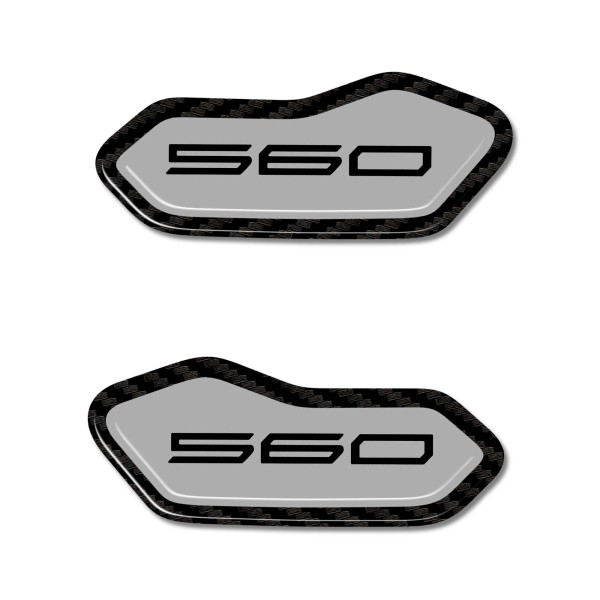 Stickers 3D resin-coated fairing mirror caps compatible with Yamaha Tmax 2025