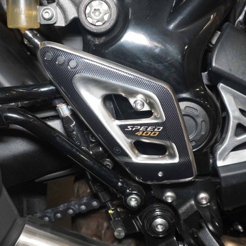                             Stickers 3D Protectors protecteurs de talons moto compatibles avec Triumph Speed 400
                          