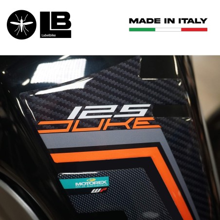 Adesivo 3D protezione Paraserbatoio compatibile con moto Ktm Duke 125 2017-2023