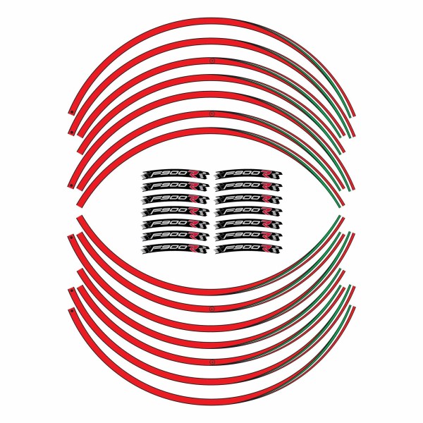 Motorbike adhesive stripes kit compatible BMW F900R wheel tuning stickers 17' F900 R