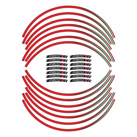 Motorbike adhesive stripes kit compatible BMW F900R wheel tuning stickers 17' F900 R