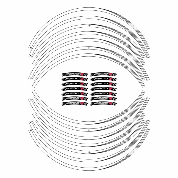 Motorbike adhesive stripes kit compatible BMW F900R wheel tuning stickers 17' F900 R