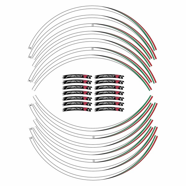 Motorrad Klebestreifen Kit kompatibel BMW F900R Radtuning Aufkleber 17' F900 R
