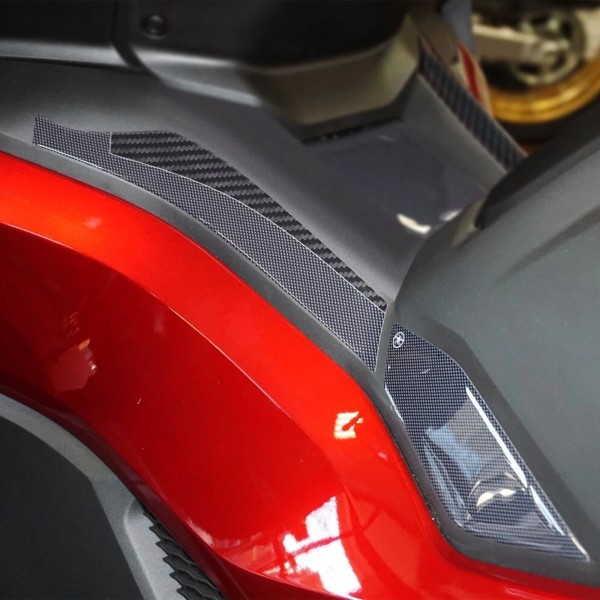 2 pegatinas de resina 3D para estriberas laterales de scooter compatibles Honda Forza 750