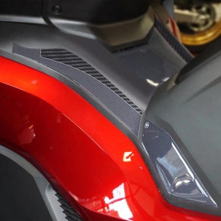 2 3D resin gel side scooter footpeg stickers compatible Honda Forza 750