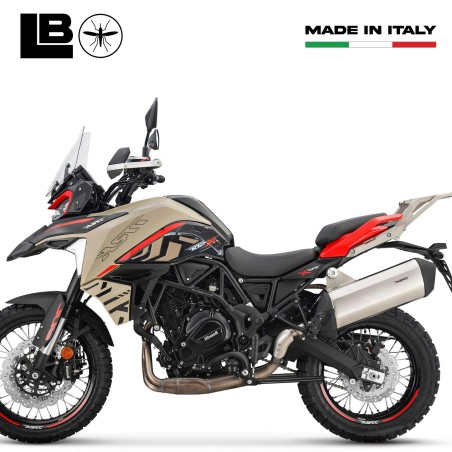 Adesivi 3D Protezioni laterali compatibili con Benelli TRK 702X beige 2024-2025