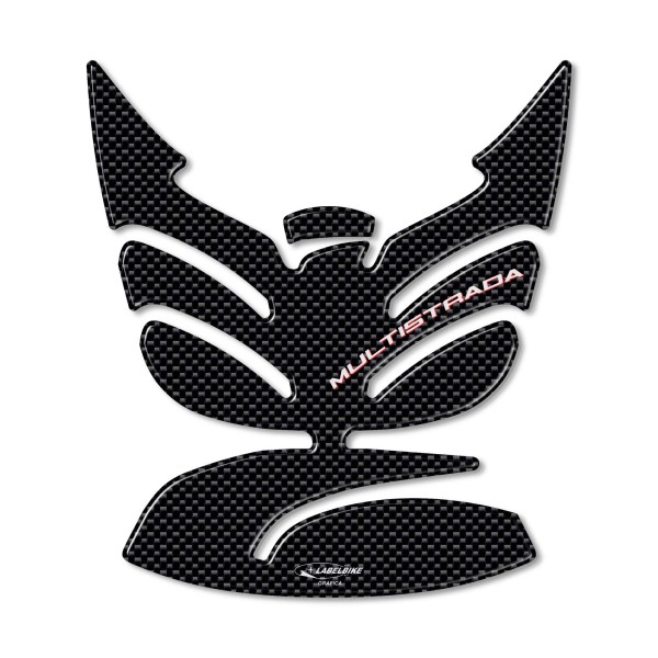 PARASERBATOIO 3D CARBON LOOK compatibile MOTO DUCATI MULTISTRADA 1200 2015-2017