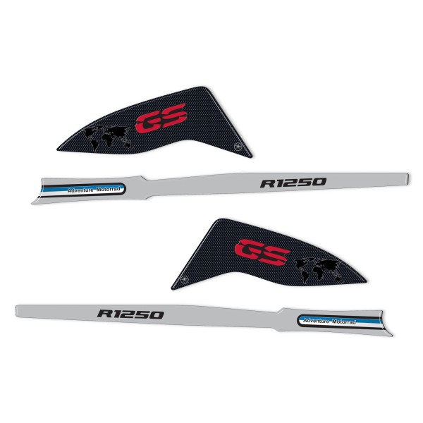 Pegatinas 3D para el guardamanos compatibles con las motos BMW R 1250 GS 2019-2023.