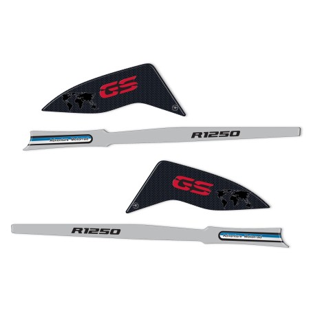 Pegatinas 3D para el guardamanos compatibles con las motos BMW R 1250 GS 2019-2023.