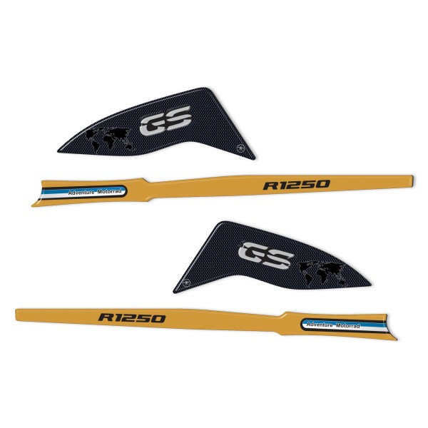 Pegatinas 3D para el guardamanos compatibles con las motos BMW R 1250 GS 2019-2023.