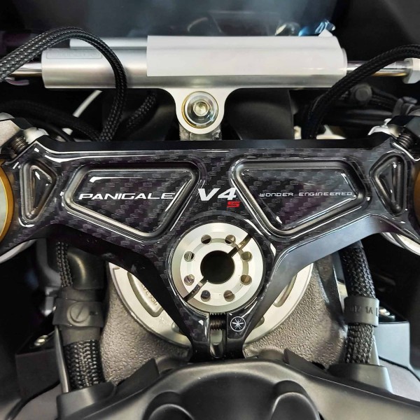Piastra Forcella Sterzo Adesivo 3D compatibile con Ducati Panigale V4 V4S 2025