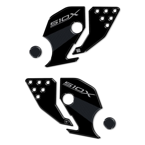                                             Pegatinas 3D compatibles con los protectores de resina Kove 510X para taloneras de moto
                                          