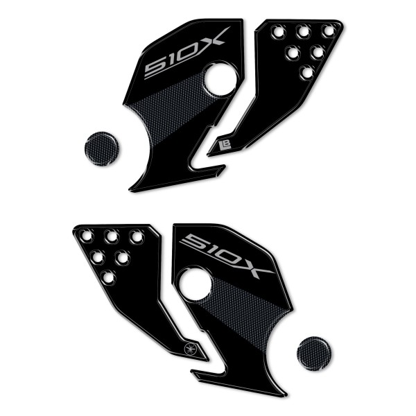 Pegatinas 3D compatibles con los protectores de resina Kove 510X para taloneras de moto