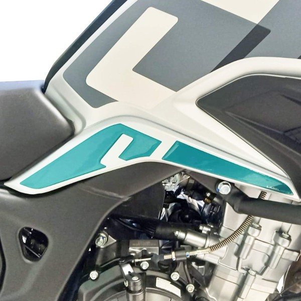Adesivi resinati 3D compatibili con Kove 510X Protezioni laterali serbatoio moto