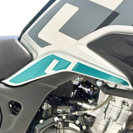 Pegatinas de resina 3D compatibles con los protectores laterales de depósito de moto Kove 510X