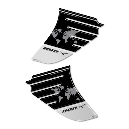 3D resin stickers compatible with Kove 800X Motorcycle tank side protectors