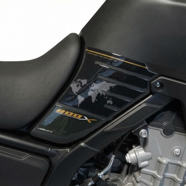 Pegatinas de resina 3D compatibles con los protectores laterales del depósito de la moto Kove 800X