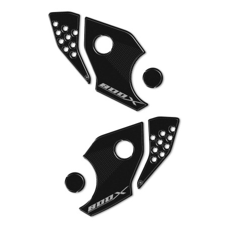 3D stickers compatible with Kove 800X Resin protectors for motorbike heel pads