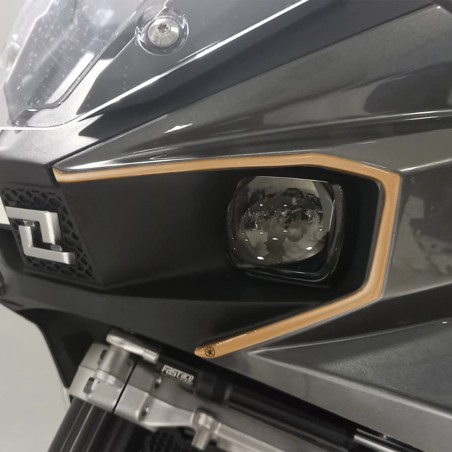 Pegatinas de resina 3D compatibles con los protectores de bisel de faro de moto Kove 800X