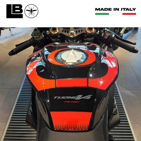 Adesivo 3D Paraserbatoio moto compatibile con Aprilia Tuono V4 Factory 2025