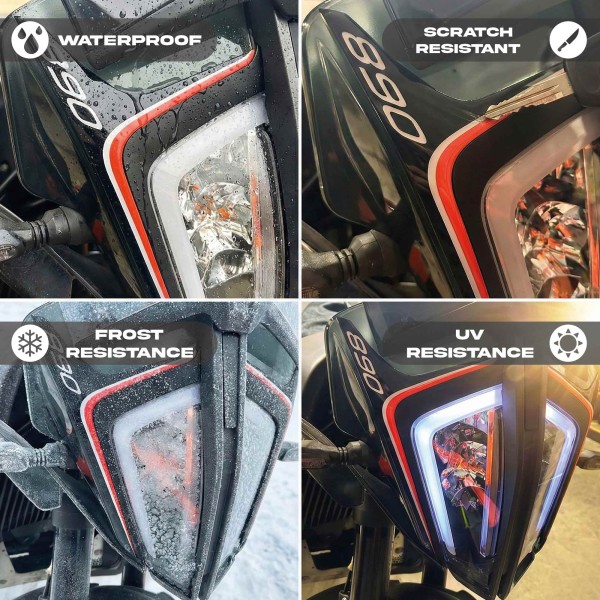 Pegatinas 3D Protectores Faro Delantero moto compatible con KTM 890 Adventure