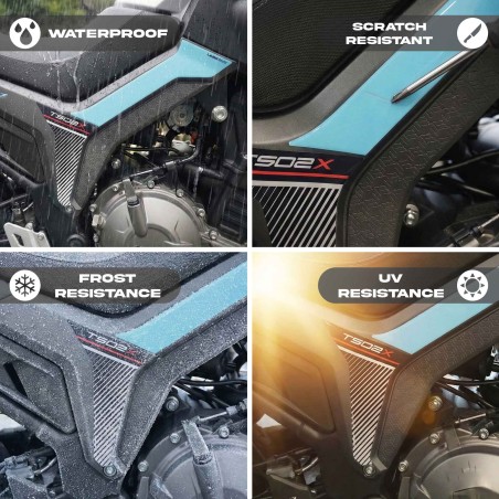 3D Stickers Tank Side Protectors compatible avec Morbidelli T502X 2026