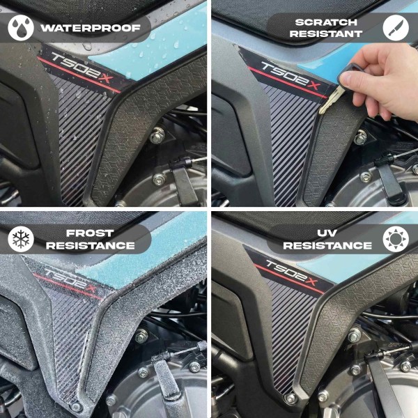 3D Stickers Tank Side Protectors compatible with Morbidelli T502X 2026