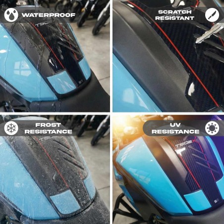 3D Tank Guard Stickers compatible with Morbidelli T502X 2025-2026