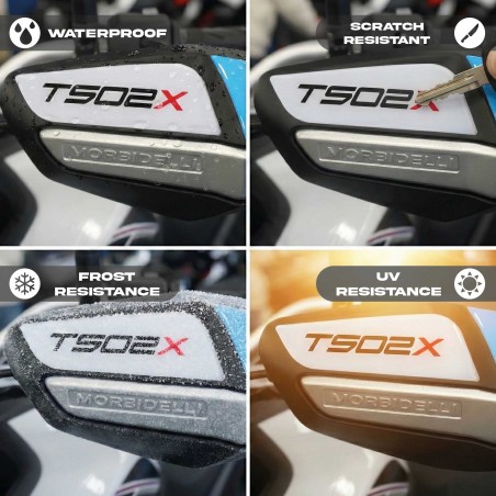 Stickers 3D Protège-mains moto compatible avec Morbidelli T502X 2026