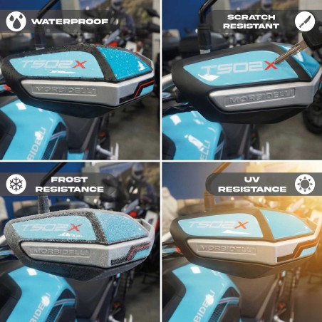 Adesivi 3D Protezioni Paramani moto compatibili con Morbidelli T502X 2026