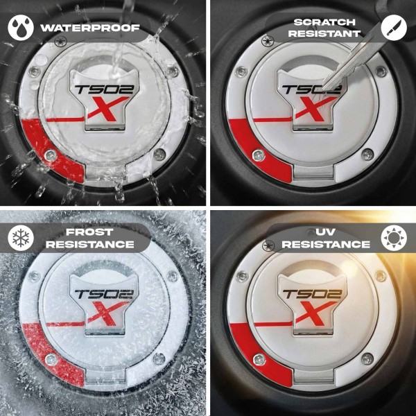 Autocollant 3D Bouchon de réservoir protection moto compatible avec Morbidelli T502X