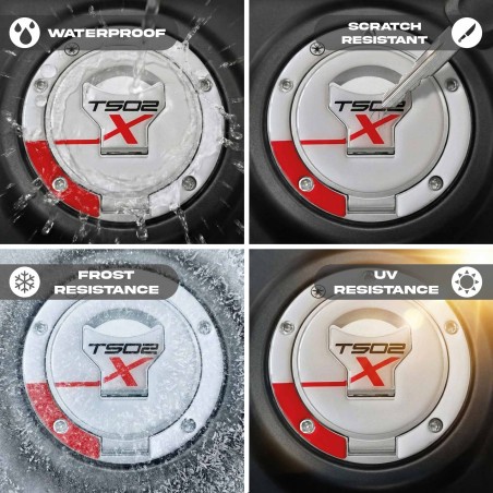 Adesivo 3D Protezione Tappo Serbatoio moto compatibile con Morbidelli T502X