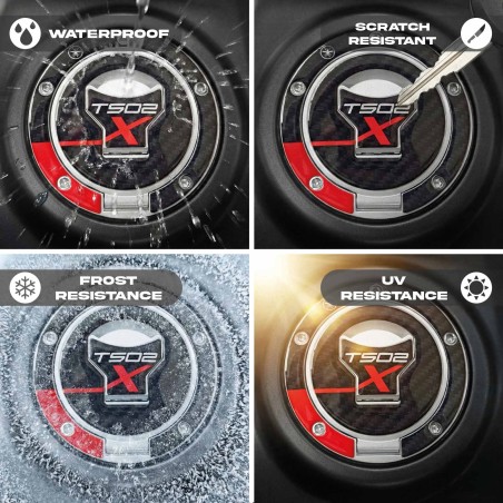 Adesivo 3D Protezione Tappo Serbatoio moto compatibile con Morbidelli T502X