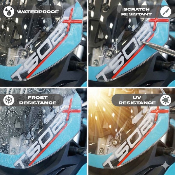 Adesivo 3D Protezione Frontale Cupolino moto compatibile con Morbidelli T502X