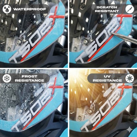 3D Aufkleber Frontkuppelschutz Motorrad kompatibel mit Morbidelli T502X