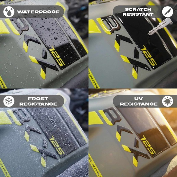 Adesivo resina gel 3D Paraserbatoio moto compatibile con Benelli BKX 125 125s