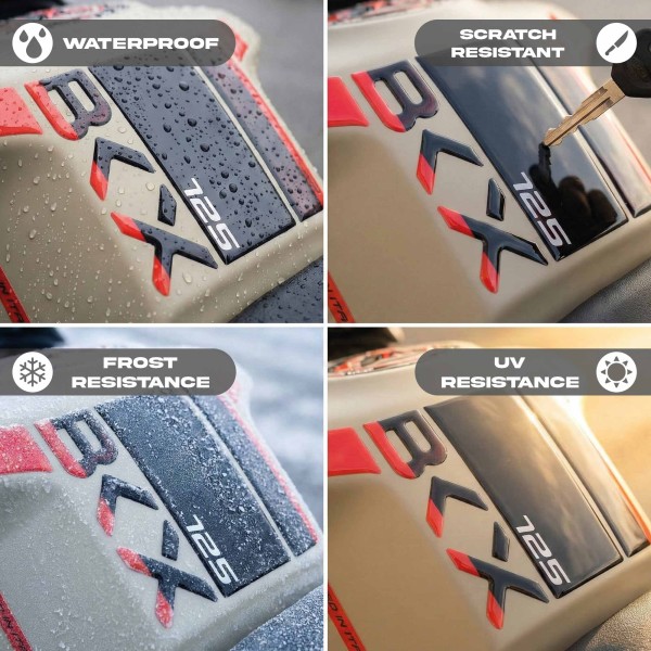 Gel résine adhésif 3D Protège réservoir moto compatible avec Benelli BKX 125 125s