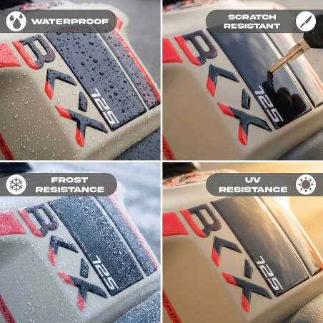 Gel de resina adhesiva 3D Protector de depósito de moto compatible con Benelli BKX 125 125s