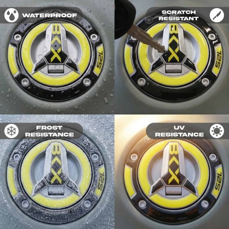 Adesivo resina gel 3D Tappo Serbatoio moto compatibile con Benelli BKX 125 125s