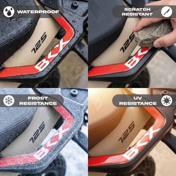 Αυτοκόλλητα 3D Gel Αυτοκόλλητα Μοτοσικλέτας Χειρολαβές επιβατών συμβατά με Benelli BKX 125 125s