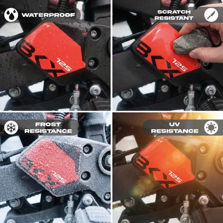 Adesivi Gel 3D Protezioni Battitacco moto compatibili con Benelli BKX 125 125s