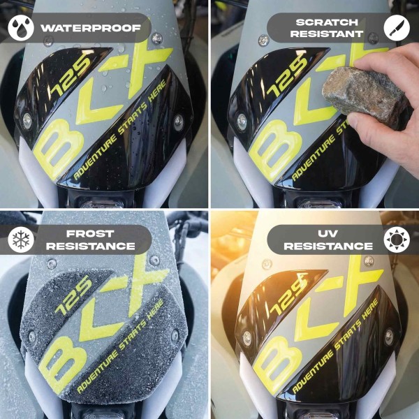 Klebeharz Gel 3D Displayschutzfolie Motorrad kompatibel mit Benelli BKX 125