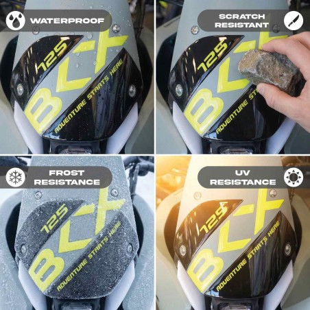 Adesivo resina gel 3D Protezione Cupolino moto compatibile con Benelli BKX 125