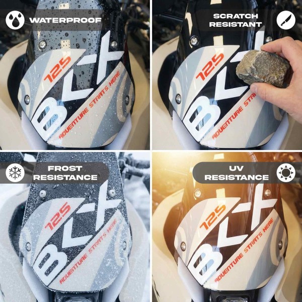 Adhesive resin gel 3D Screen protector motorbike compatible with Benelli BKX 125