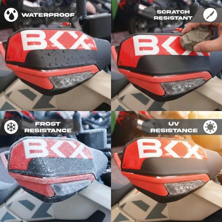 Αυτοκόλλητα 3D Gel Resin Αυτοκόλλητα 3D Handguards μοτοσικλέτας συμβατά με Benelli BKX 125