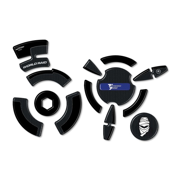 Kit of 3D gel stickers motorbike crankcase side protectors compatible Yamaha Tenere 700