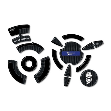 Kit adesivi gel 3D protezioni laterali carter moto compatibili Yamaha Tenere 700