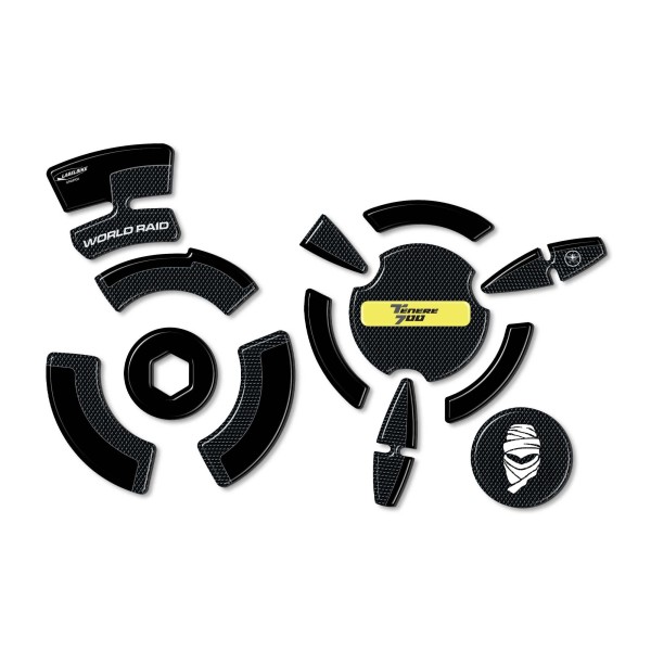 Kit von 3D-Gel Aufkleber Motorrad Kurbelgehäuse Seite Protektoren kompatibel Yamaha Tenere 700